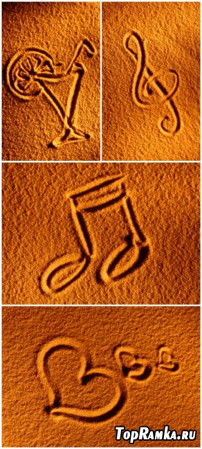 Photo Cliparts - Drawing on sand (Part1)