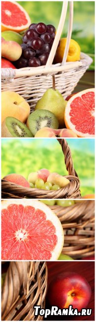 Photo Cliparts - Fruit in basket