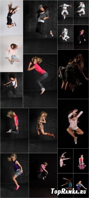 Photo Cliparts - People in jump
