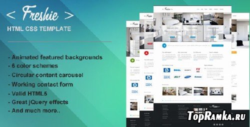 ThemeForest - Freshie HTML CSS Template (All Colours) - Rip