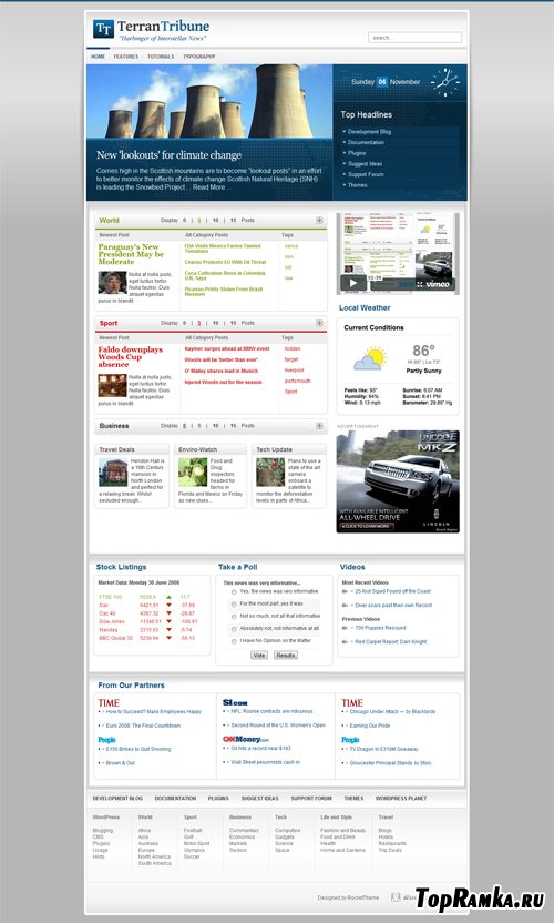 RockeTtheme - TerranTribune (WordPress Theme)