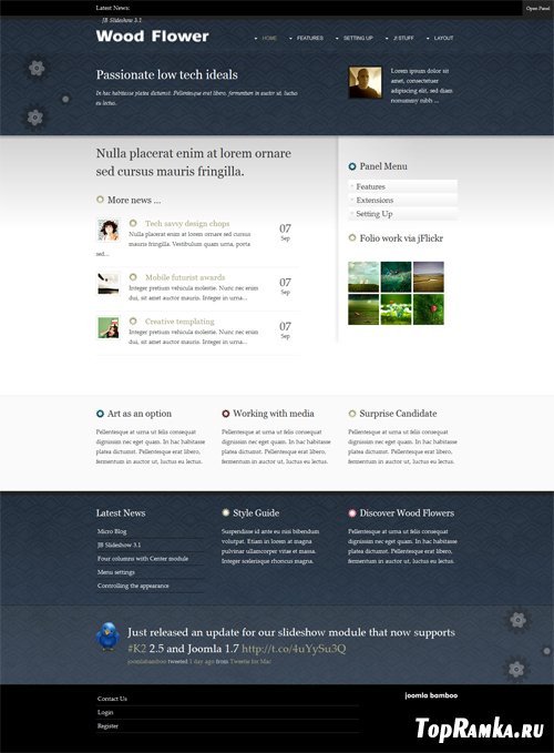 BambooTheme - Wood Flower (Joomla 1.5)