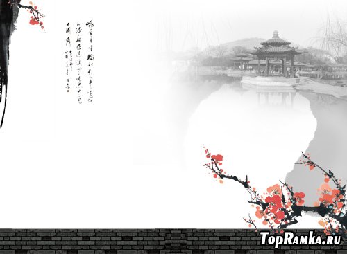Background of classical Chinese elements layered PSD template