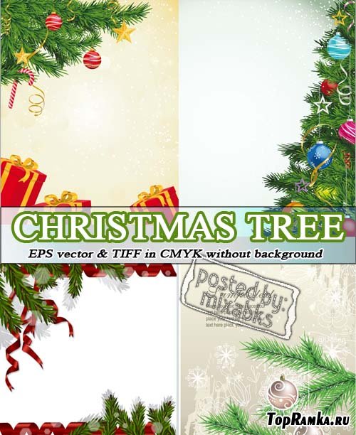   | Christmas tree (eps vector + tiff in cmyk)
