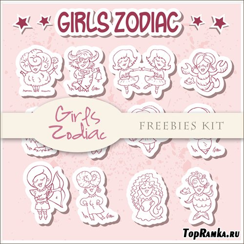 Scrap-kit - Girls Zodiac