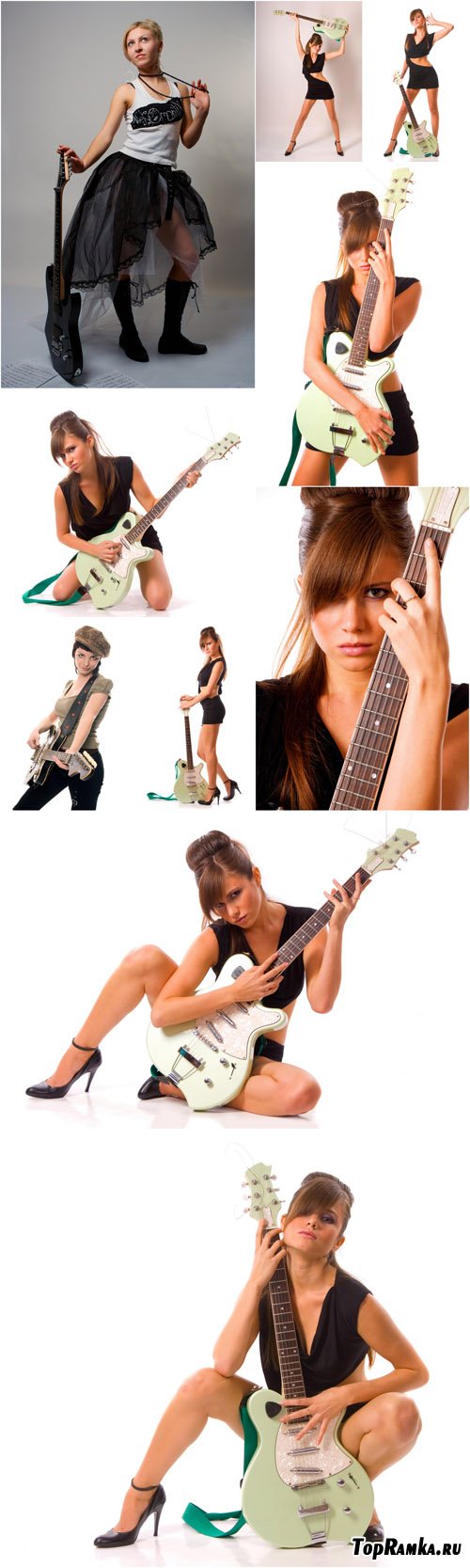 Photo Cliparts - Girl with guitar