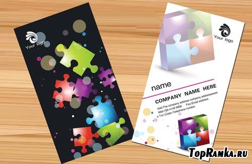 Excellent classic upright personality vertical business card template
