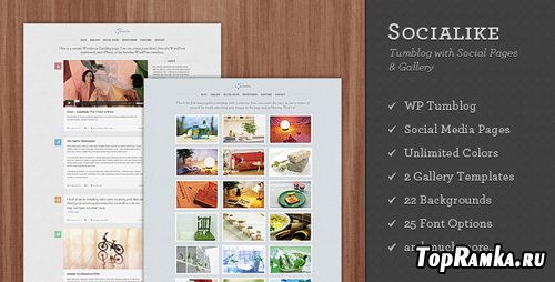 Themeforest - Socialike - Tumblog with Social Pages and Gallery