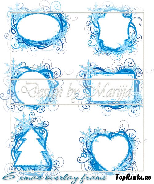 Scrap-kit - 6 Christmas Overlay Frames