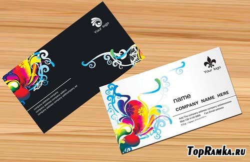 Beautiful pattern of foreign business card template
