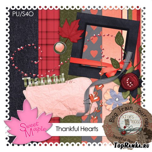 Scrap-set - Thankful Hearts #3