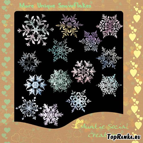 Scrap-kit - Auntie Social Creations More Unique Snowflakes