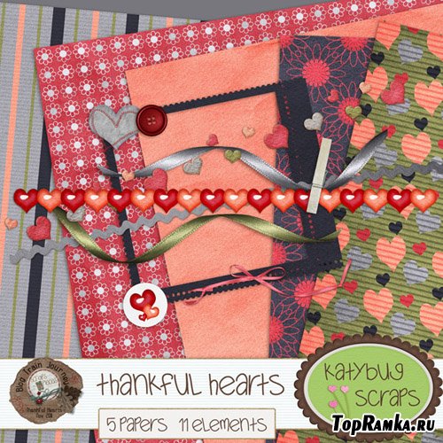 Scrap-set - Thankful Hearts #7