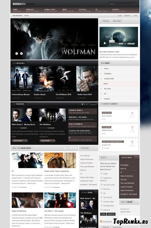 Gavick MeMovie v2.3 Joomla 1.7 Template-Retail