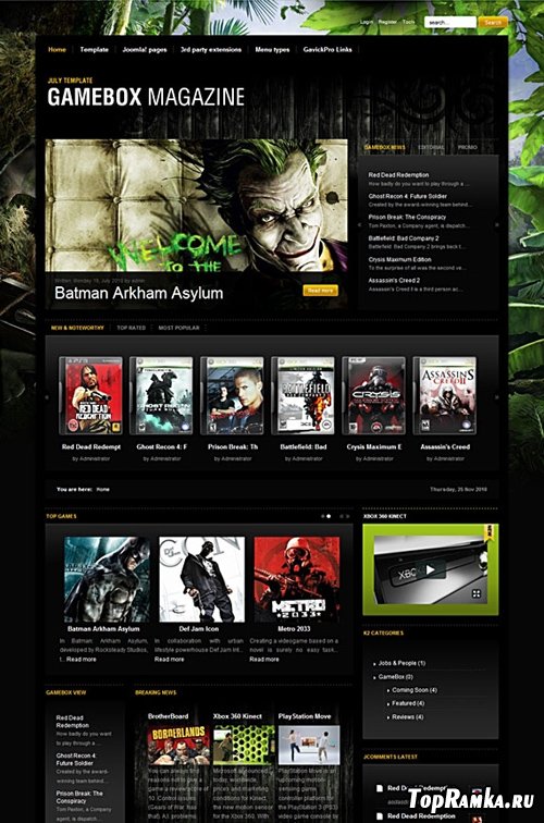 GameBox v2.3 Gavick Premium Joomla 1.7 Template-Retail