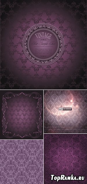 Luxury Purple Patterns Vector