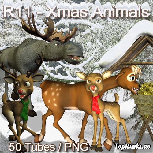 Scrap-kit - X-mas Animals by Romi