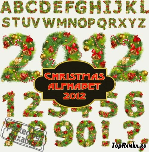   | Christmas alphabet (png)