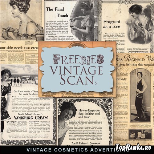 Scrap-kit - Vintage Cosmetics Advertizing