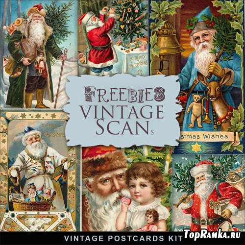 Scrap-kit - Vintage X-mas Postcards #14