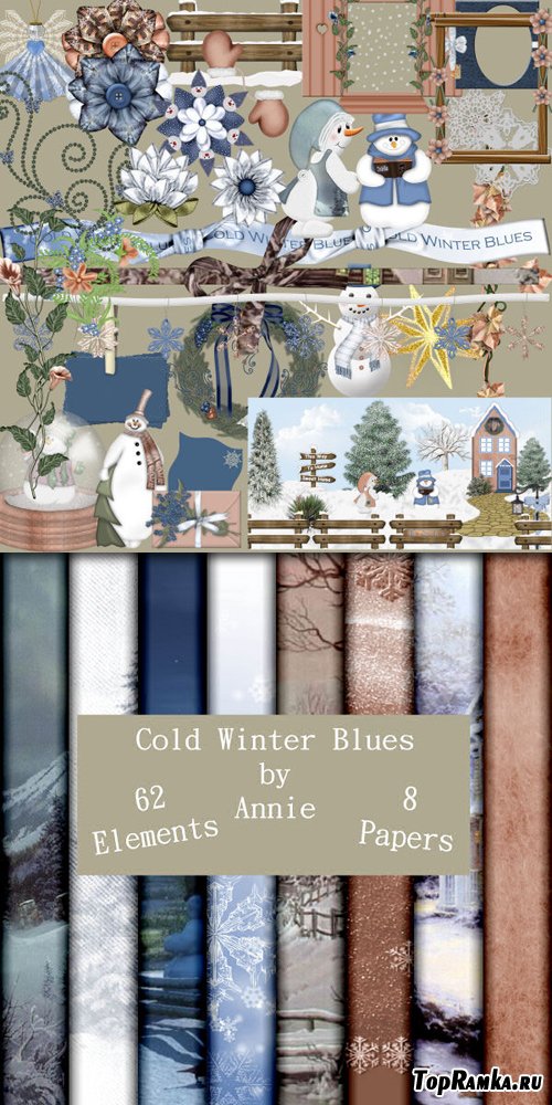 Scrap-set - Cold Winter Blues