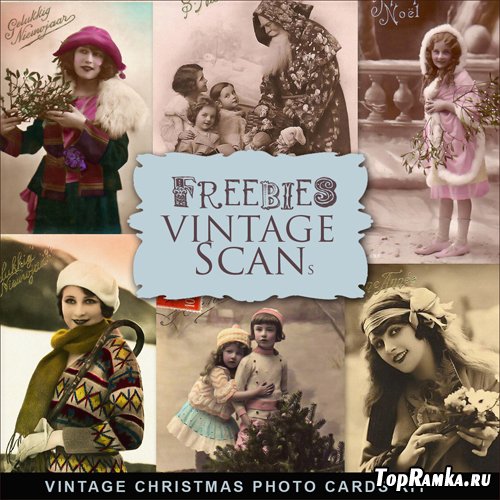 Scrap-kit - Vintage Christmas Photo Cards #1