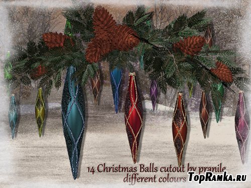 Christmas Balls 1 Cutout stock