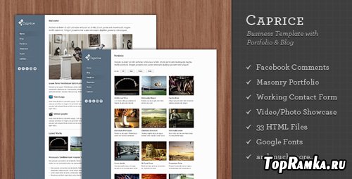 ThemeForest - Caprice - Business Template with Portfolio & Blog - Rip