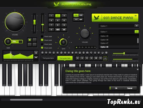 Free PSD - piano elements