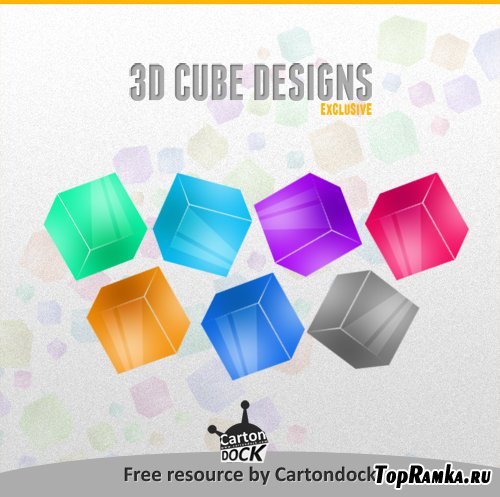3D Cube Designs (PSD)