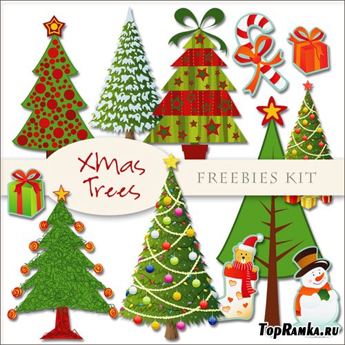 Scrap-kit - Xmas Trees