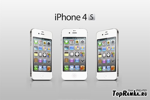 iPhone 4S white - PSD