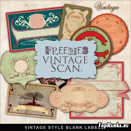 Scrap-kit - Vintage Style Blank Labels #2