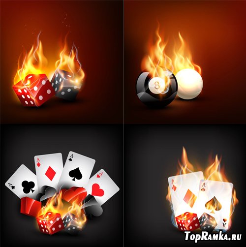 Poker dice vector