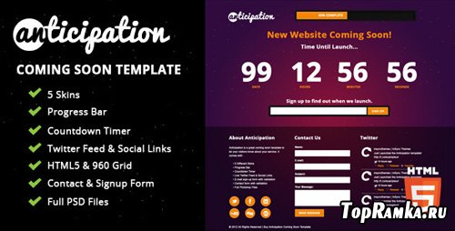 ThemeForest - Anticipation Coming Soon Template - Rip