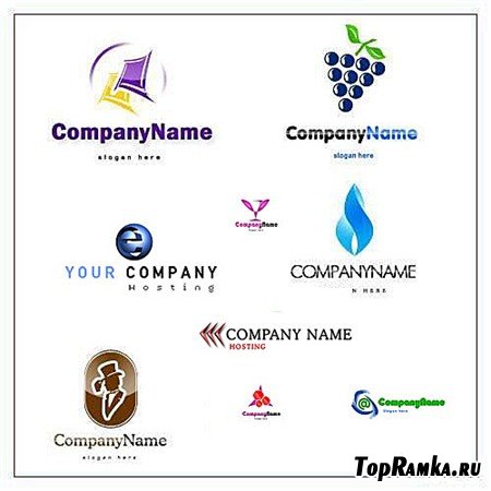 Коллекция многослойных PSD логотипов для фирм и компаний