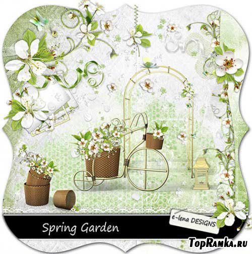 Весенний цветочный скрап - Весенний сад. Scrap - Spring garden 