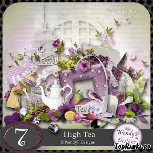 Симпатичный скрап-набор - Вечерний чай. Scrap - High Tea 