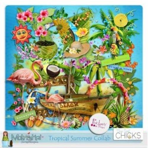 Скрап набор - Tropical summer collab