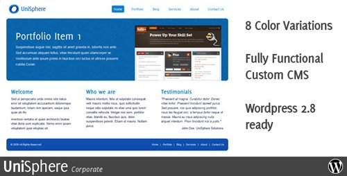 ThemeForest - UniSphere Corporate - WordPress Theme