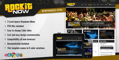 ThemeForest - Rockit Now - Music Band Template