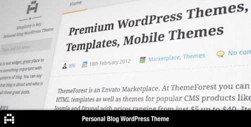 ThemeForest - A v1.2 - Personal Blog WordPress Theme