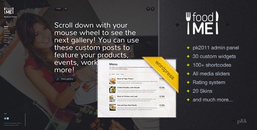 ThemeForest - FoodMe v1.1.2 - Restaurant Business WordPress Theme