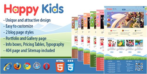 ThemeForest - Happy Kids - Multipurpose HTML Template - RIP