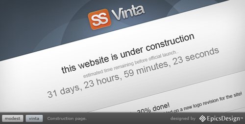 ThemForest - Vinta SS - Under Construction Page