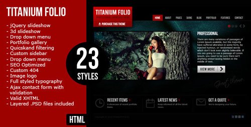 ThemeForest - Titanium Folio (HTML Full)