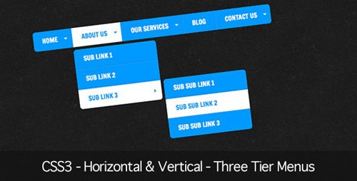 CodeCanyon - CSS3 - Horizontal & Vertical - Three Tier Menus