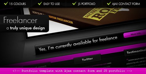 ThemeForest - Freelancer Portfolio Template - Light & Dark