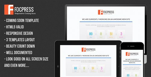 ThemeForest - Focpress Responsive Coming Soon