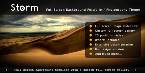 ThemeForest - Storm - Full Screen Background Template